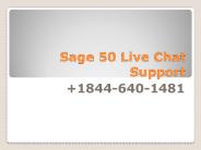 Sage 50 Live Chat Support
