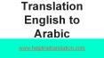 Translation English to Arabic PowerPoint PPT Presentation