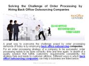 Back Office Outsourcing