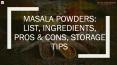 Masala Powders: List, Ingredients, Pros & Cons, Storage Tips