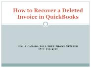 Find deleted Invoices in QuickBooks Online Service