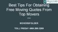 Best Tips For Obtaining Free Moving Quotes From Top Movers