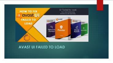 Fix Avast UI failed to load