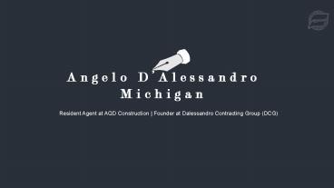 Angelo D’Alessandro - Head Management of Construction Firms