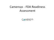 Camensys - FDA Readiness Assessment