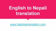 English to Nepali translation