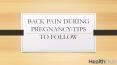 Back Pain During Pregnancy Tips to Follow PowerPoint PPT Presentation