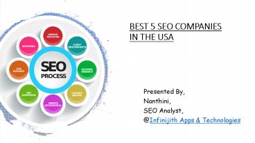 BEST 5 SEO COMPANIES IN THE USA