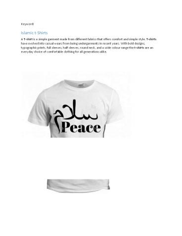 Islamic t Shirts