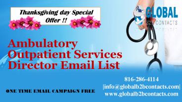Ambulatory Outpatient Services Director Email Data