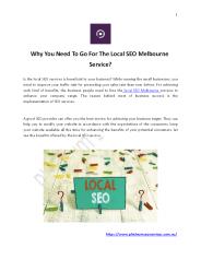 Why You Need To Go For The Local SEO Melbourne Service?