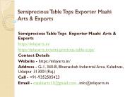 Semiprecious Table Tops Exporter Maahi Arts & Exports