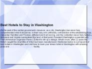 best hotels in Washington