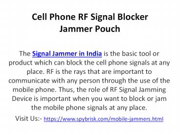 Cell Phone RF Signal Blocker Jammer Pouch (1)