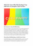What Is Guerrilla Marketing? Top Effective Examples And Tactics PowerPoint PPT Presentation