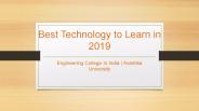 Best Technology to Learn in 2019 - Avantika University