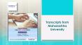 Transcripts from Maharashtra University (1) PowerPoint PPT Presentation