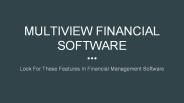 Look For These Features In Financial Management Software