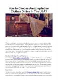 How to Find Amazing Indian Clothes Online In The USA? PowerPoint PPT Presentation