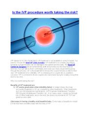 Is the IVF procedure worth taking the risk?