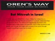 orensway.com - Bat Mitzvah in Israel