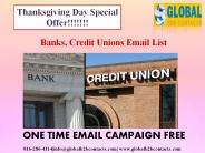 Banks, Credit Unions Email List