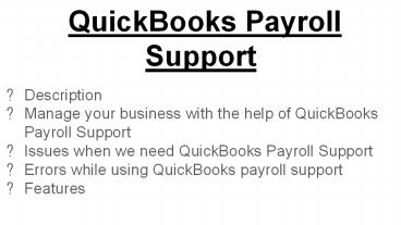 QuickBooks payroll