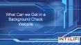 What Can we Get in a Background Check Website PowerPoint PPT Presentation