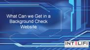 What Can we Get in a Background Check Website