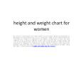 height and weight chart for women PowerPoint PPT Presentation