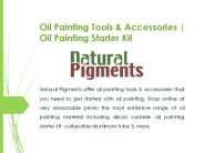 Oil Painting Tools & Accessories | Oil Painting Starter Kit