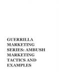 GUERRILLA MARKETING SERIES: AMBUSH MARKETING TACTICS AND EXAMPLES PowerPoint PPT Presentation