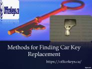 Methods for Finding Car Key Replacement