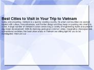 Best Cities in Veitnam