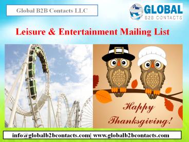 Leisure & Entertainment Mailing List