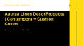 Aauraa Linen Decor Products India - Home Decor Linen Collection PowerPoint PPT Presentation