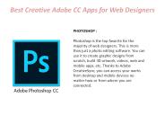 Best Creative Adobe CC Apps for Web Designers PowerPoint PPT Presentation