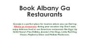 Albany Ga Restaurants