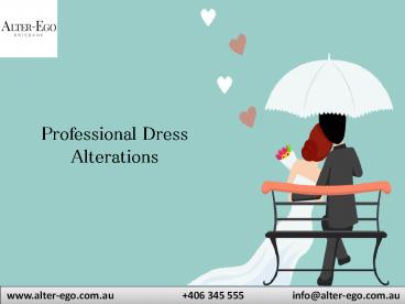 Professional Dress Alterations in Brisbane City
