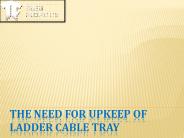Need for Upkeep Of Ladder Cable Tray