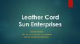 Leather cords | Leather Cord Wholesale USA | Sun Enterprises PowerPoint PPT Presentation