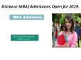 Distance MBA|Admissions Open for 2019. PowerPoint PPT Presentation