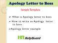 Apology letter to boss PowerPoint PPT Presentation