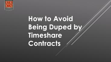 How to Avoid Being Duped by Timeshare Contracts