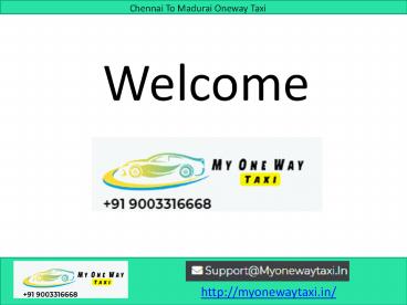 Chennai To Madurai Oneway Taxi