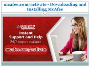mcafee.com/activate - Downloading and Installing McAfee