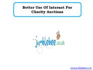 Better Use Of Internet For Charity Auctions
