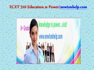 ECET 310 Education is Power/newtonhelp.com