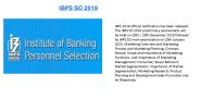 IBPS SO 2019