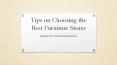 Tips on choosing the best furnitures stores in Delhi | Designer Furniture Showrooms in Delhi PowerPoint PPT Presentation